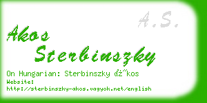 akos sterbinszky business card